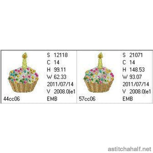 Sprinkles Cupcake - a-stitch-a-half