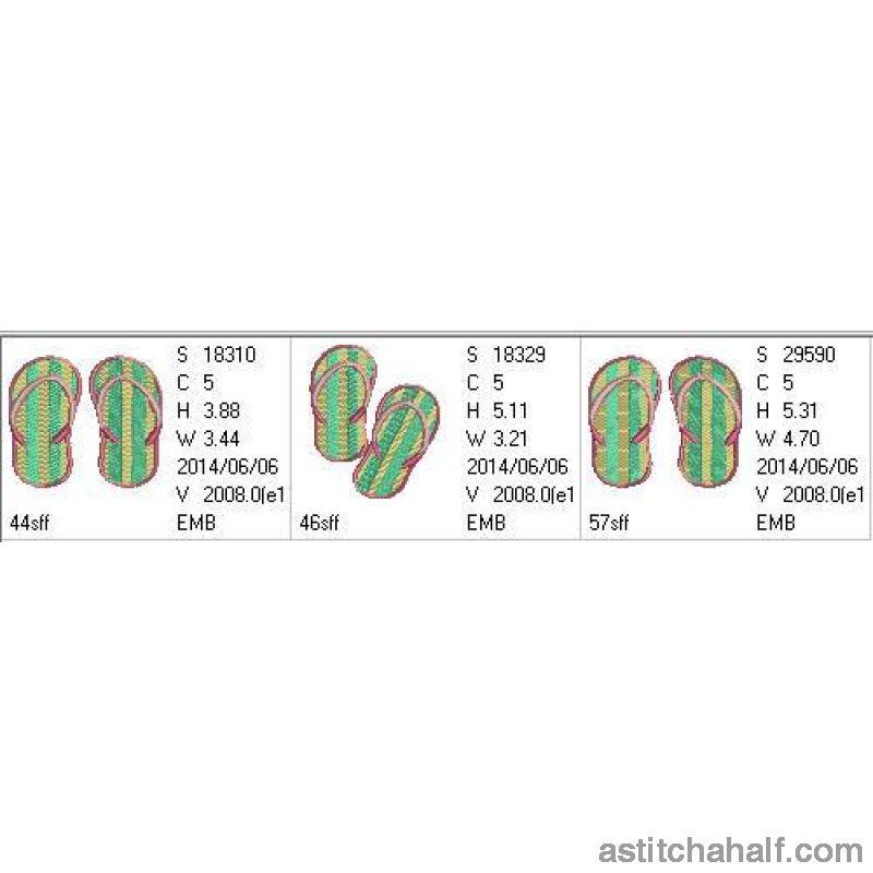 Striped Flip Flops - aStitch aHalf