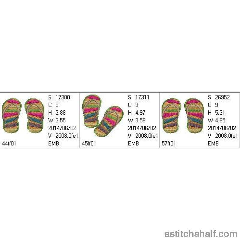Summer Flip Flops - aStitch aHalf