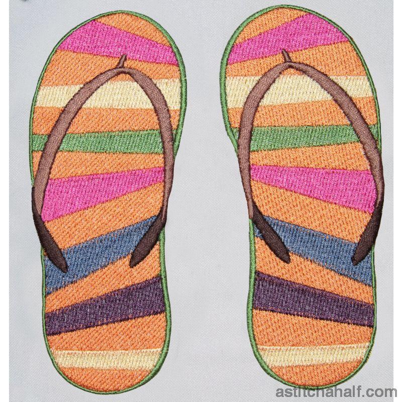 Summer Flip Flops - aStitch aHalf