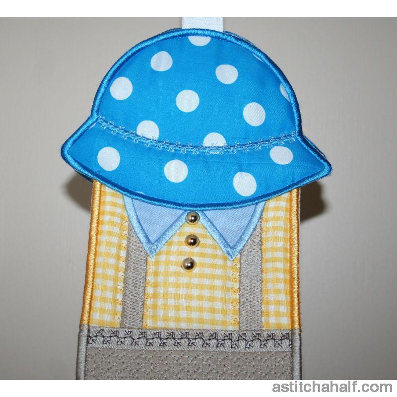 Sunbonnet Sam Toilet Roll Sling - aStitch aHalf