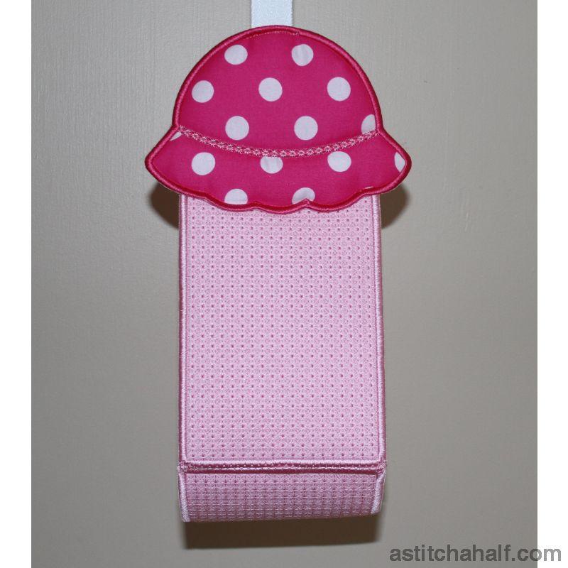 Sunbonnet Sue Toilet Roll Sling - a-stitch-a-half