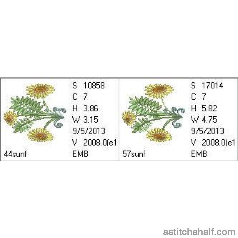 Sunflower - aStitch aHalf