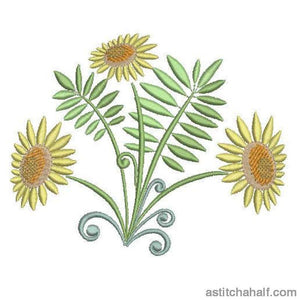 Sunflower - aStitch aHalf
