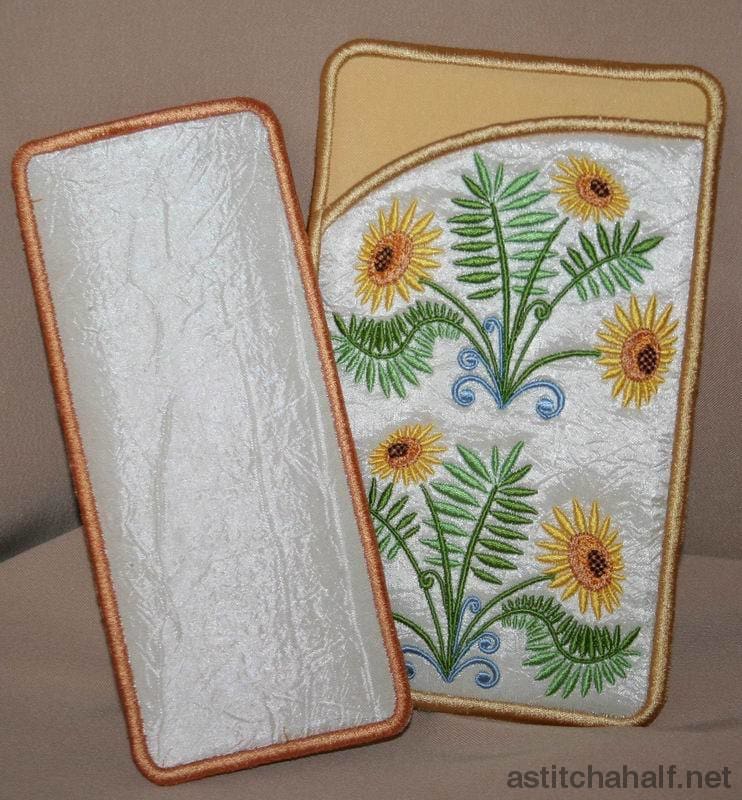 Sunflower Eyeglass Case - a-stitch-a-half