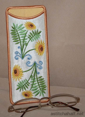 Sunflower Eyeglass Case - a-stitch-a-half