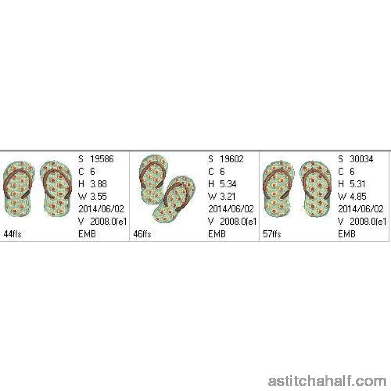 Sunflower Flip Flops - aStitch aHalf