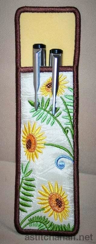 Sunflower Penholder - a-stitch-a-half