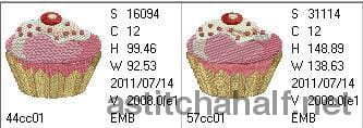 Sweetheart Cupcake 01 - a-stitch-a-half