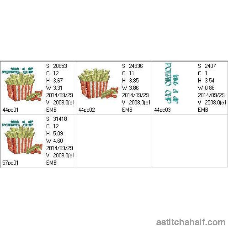 Take a dip Potato Chip - aStitch aHalf