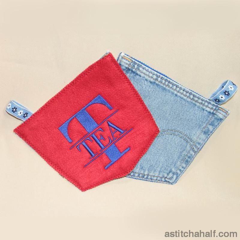 Tea Monogram - aStitch aHalf