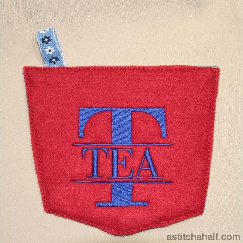 Tea Monogram - aStitch aHalf