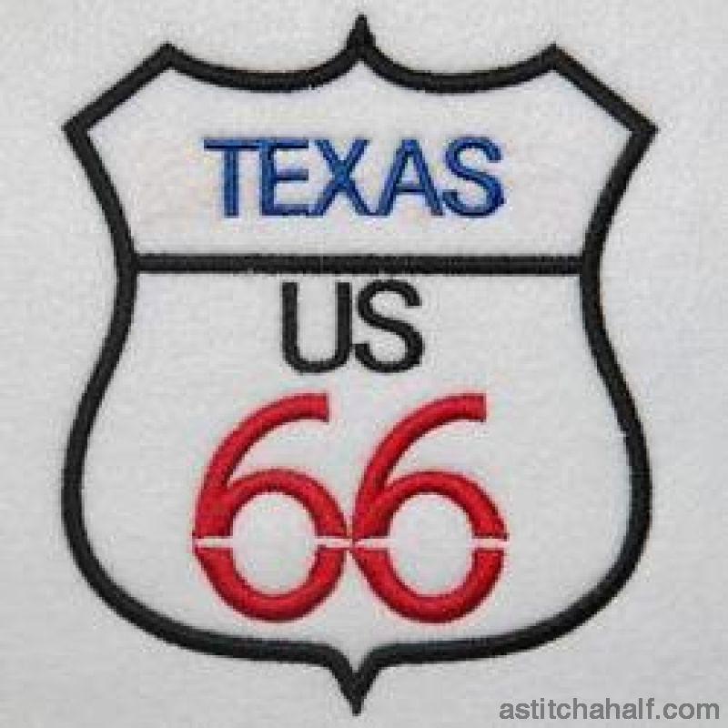 Texas Route 66 - aStitch aHalf