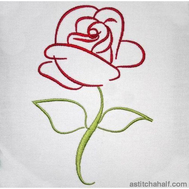 The Rose - aStitch aHalf