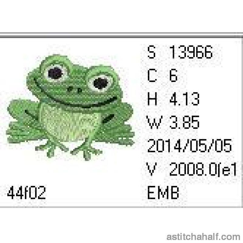 Tickles Toad - aStitch aHalf