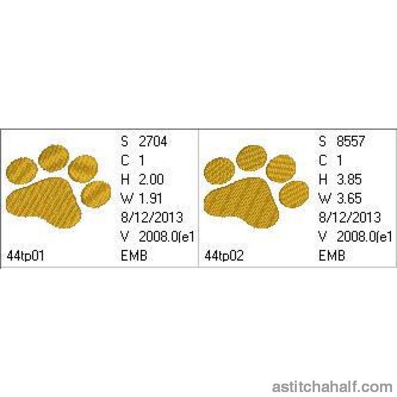 Tiger Paw - aStitch aHalf