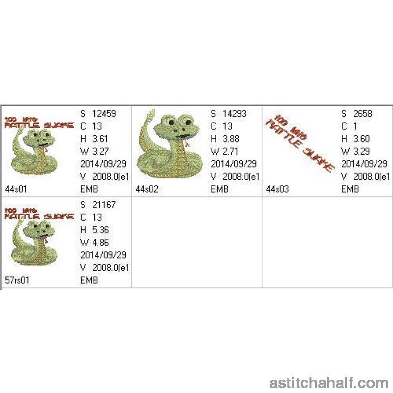 Too late rattle-snake - aStitch aHalf