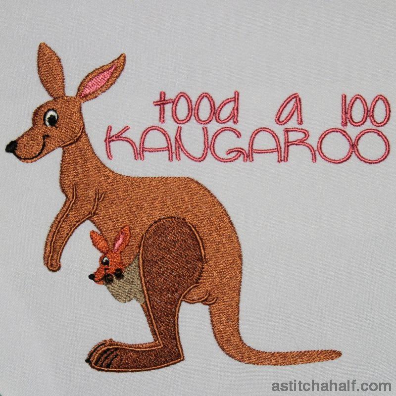 Tood a loo Kangaroo - aStitch aHalf