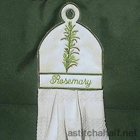Towel Toppers Herbs - a-stitch-a-half