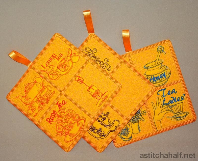 Trapunto Tea with Mum - a-stitch-a-half