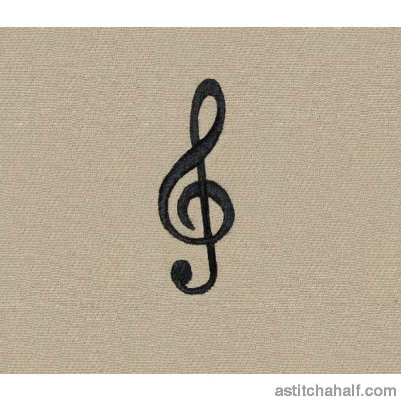 Treble Clef - aStitch aHalf