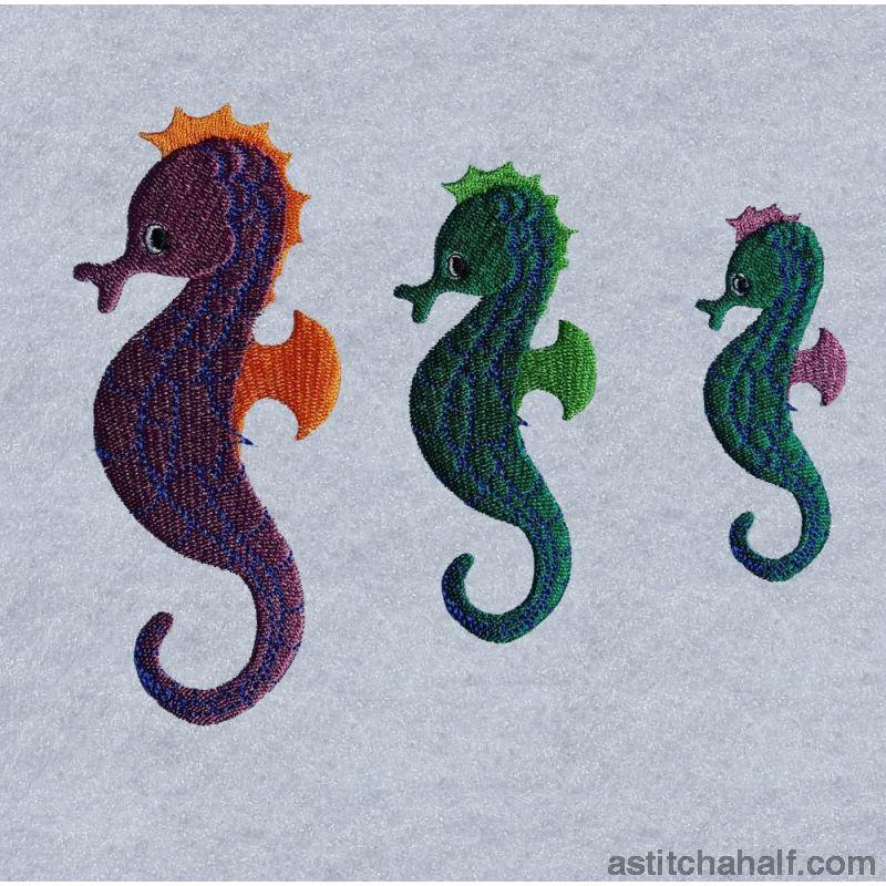 Trendy Seahorse - aStitch aHalf