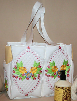 Touch of Spring Tote Bag - aStitch aHalf