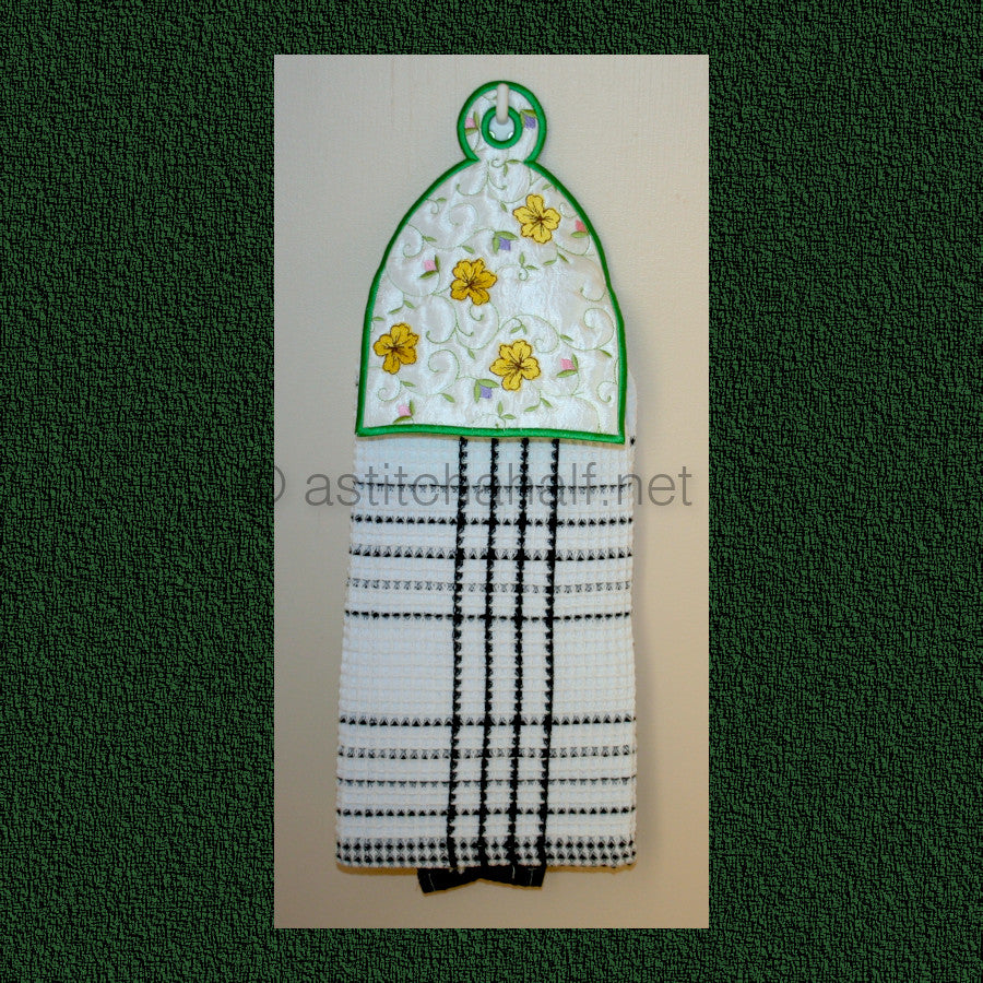 Hibiscus Towel Toppers - aStitch aHalf