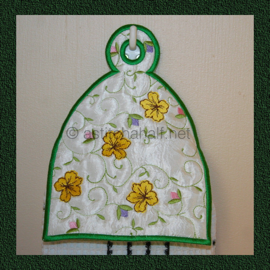 Hibiscus Towel Toppers - aStitch aHalf