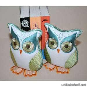Twit Twoo Owl Bookend - aStitch aHalf