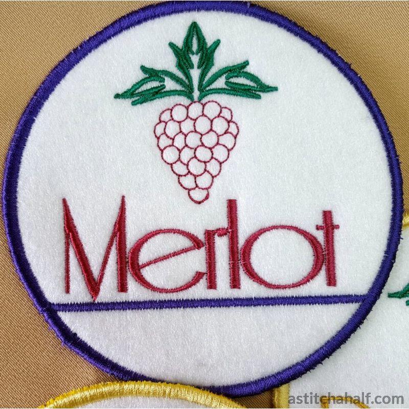 Vino Lettering and Coasters - aStitch aHalf