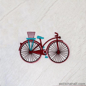 Vintage bicycle Life is Good - aStitch aHalf