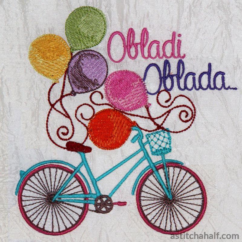 Vintage bicycle with balloons
