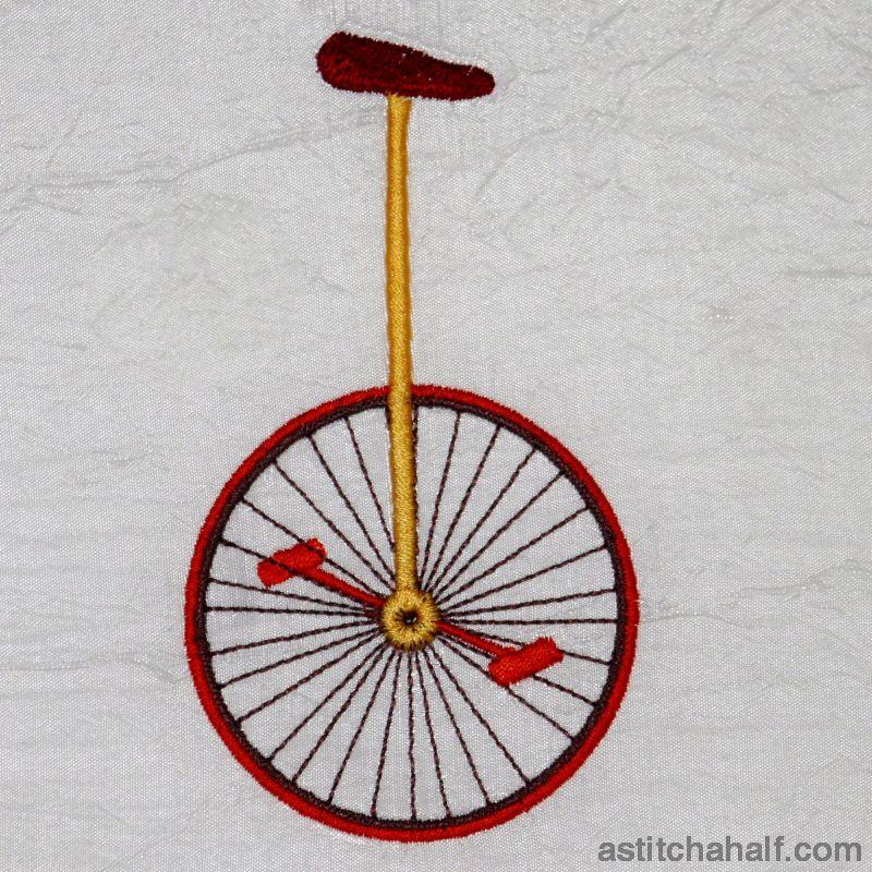 Vintage Unicycle - aStitch aHalf