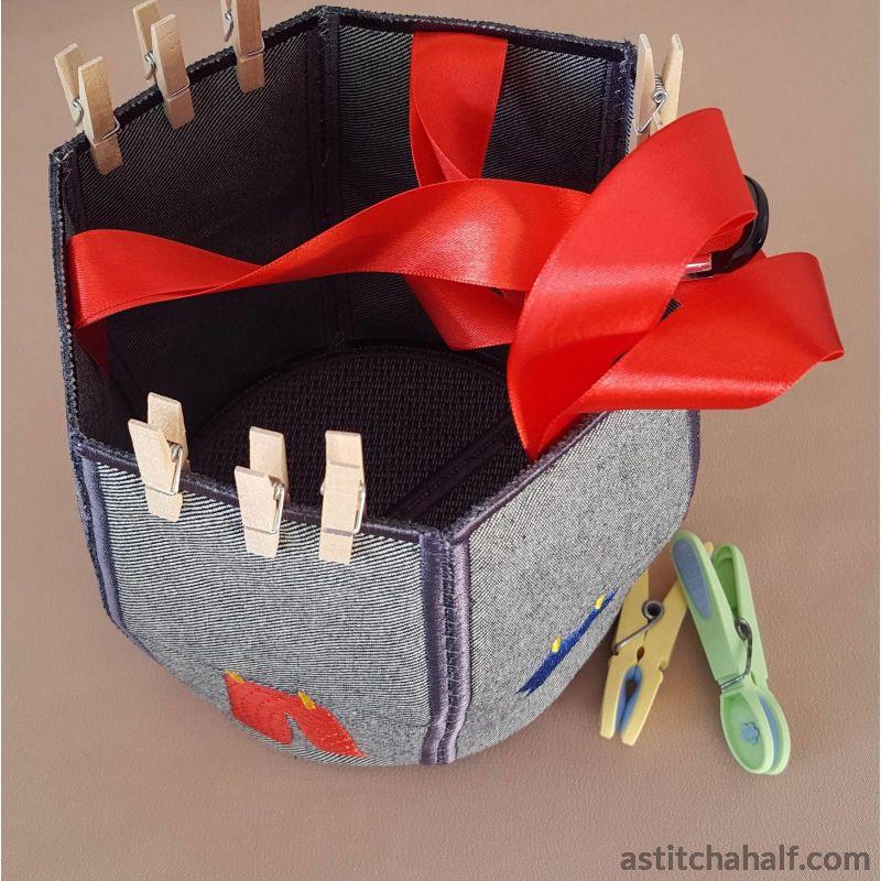 Washing Line Friendly Pegs Basket - aStitch aHalf