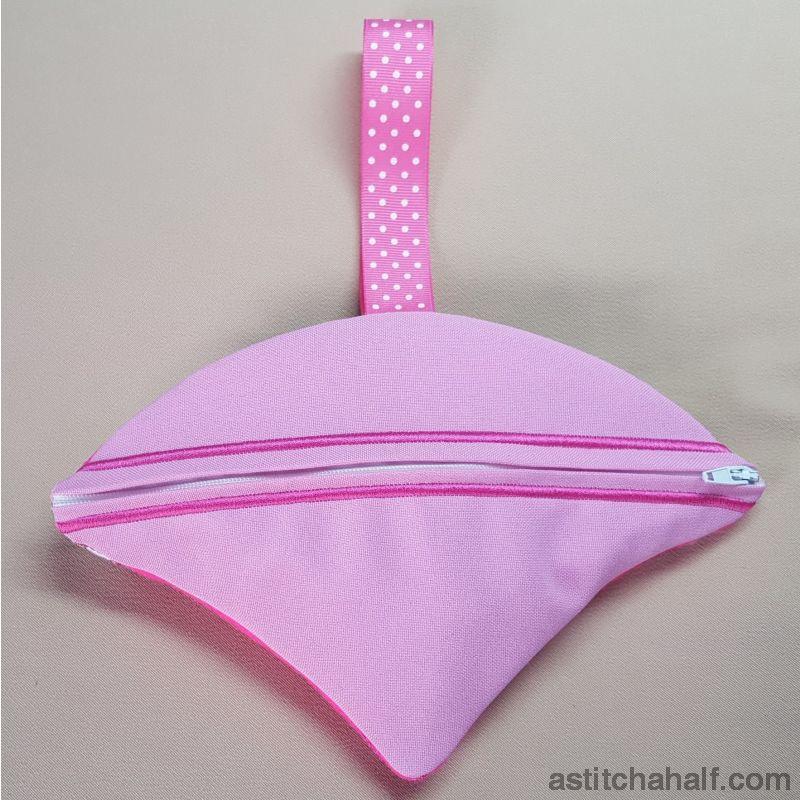 Watermelon In The Hoop Zipper bag - aStitch aHalf