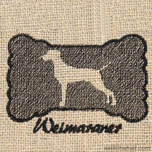 Weimaraner Dog Sillhouette - aStitch aHalf