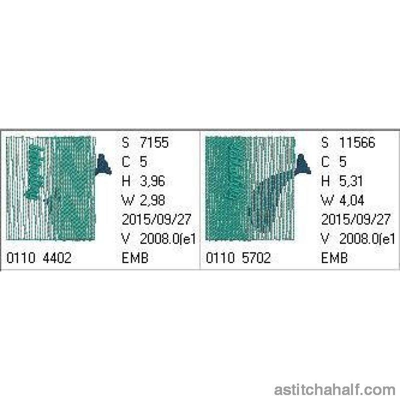 Whale Lobtailing - aStitch aHalf