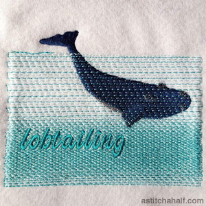Whale Lobtailing - aStitch aHalf