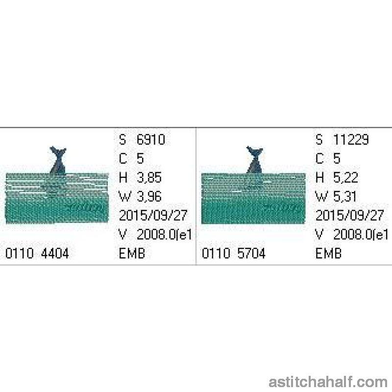 Whale Sailing - aStitch aHalf