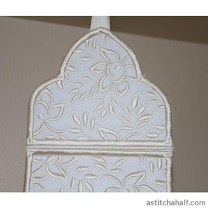 Whispers in White Toilet Roll Holder - aStitch aHalf