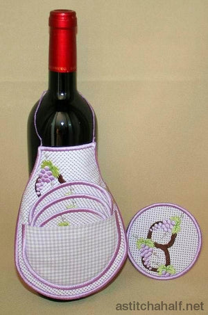 Wine Bottle Apron 02 - a-stitch-a-half