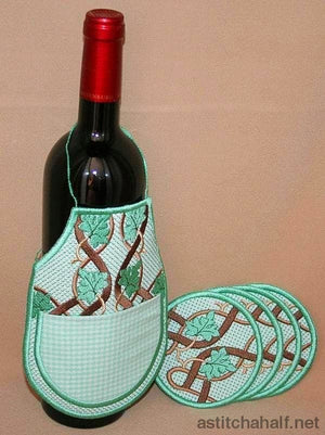 Wine Bottle Apron 03 - a-stitch-a-half