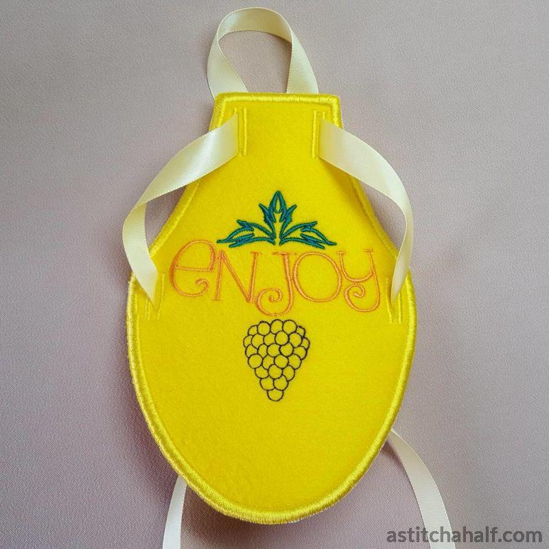 Wine Bottle Apron Enjoy