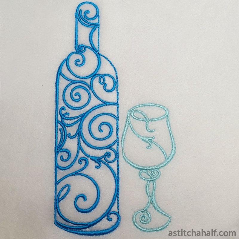 Wine Filigree - aStitch aHalf
