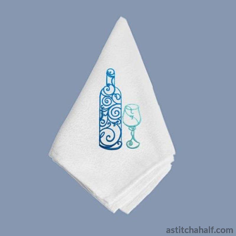 Wine Filigree - aStitch aHalf