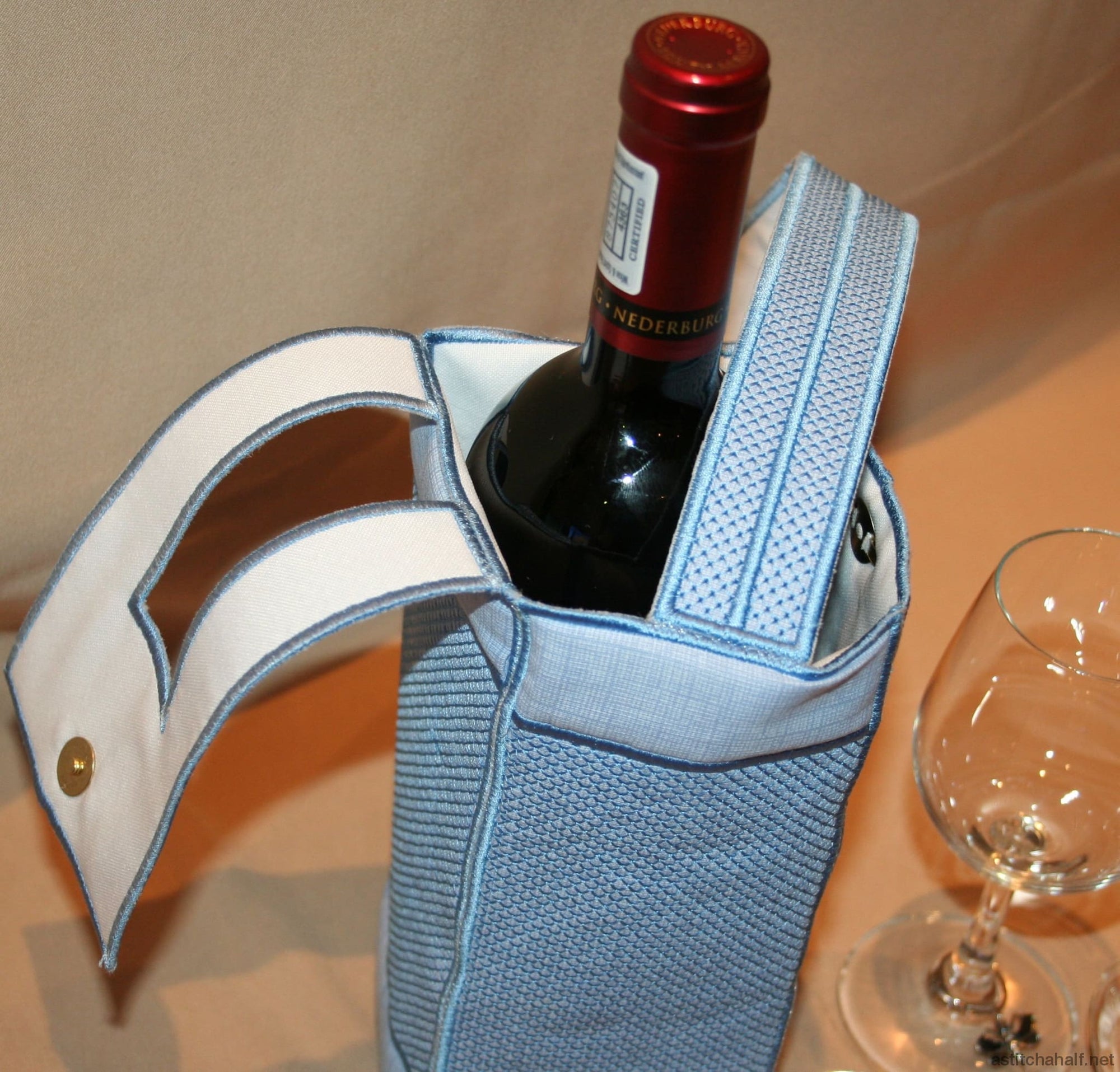 Winebag Applique - a-stitch-a-half