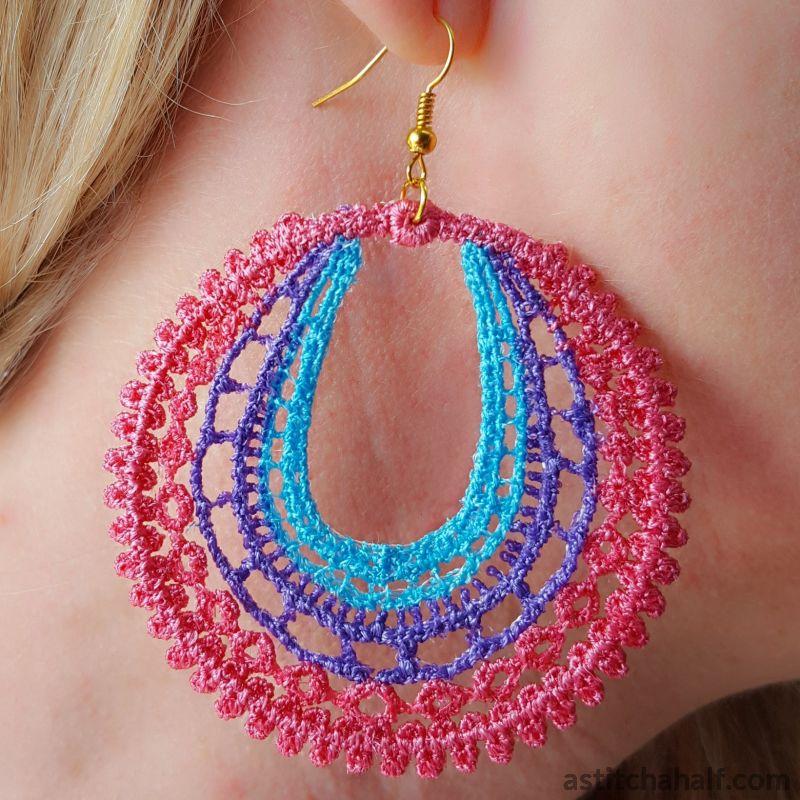 Wondrous Web Freestanding Lace Earrings - aStitch aHalf