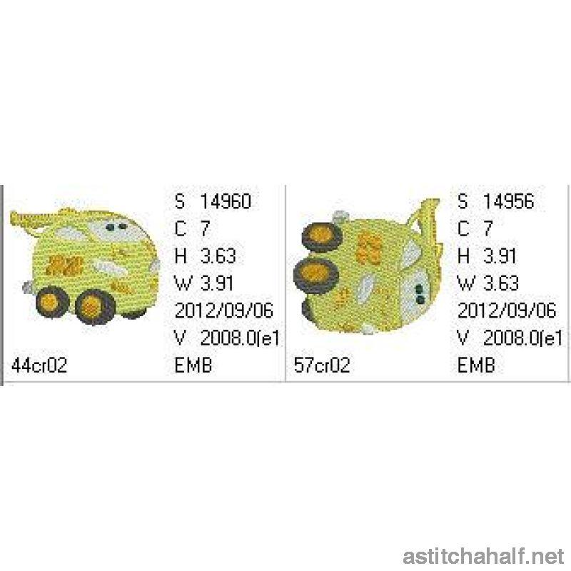 Yeller Car - a-stitch-a-half
