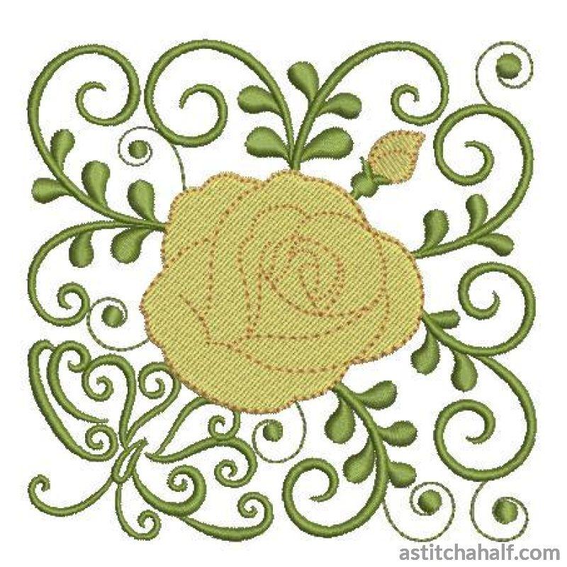 Yellow Rose of Texas - aStitch aHalf